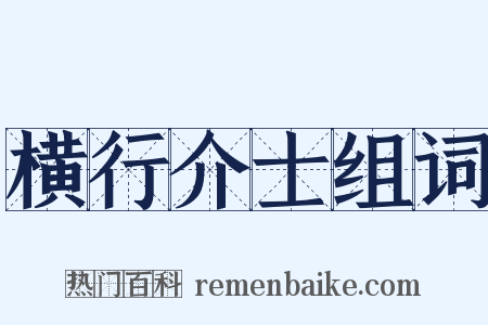 横行介士组词是什么意思的图片